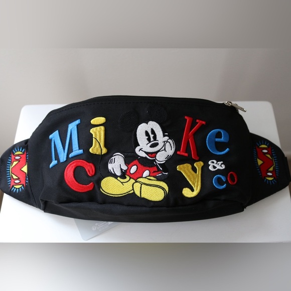 Disney Other - New Disney Store Mickey Mouse: Black Nylon Mickey & Co Fanny Pack Waist Belt Bag